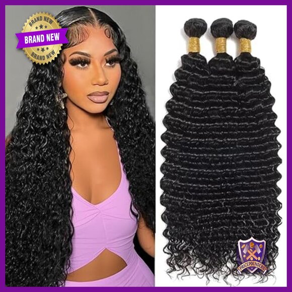 Deep Wave Human Hair Extensions 18-22 Inch Brazilian Virgin Hair 3 Bundles main image 5